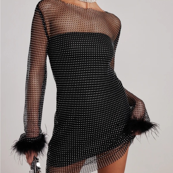 12th Tribe Dresses & Skirts - Martini Black Mesh Dress Mini 12th Tribe